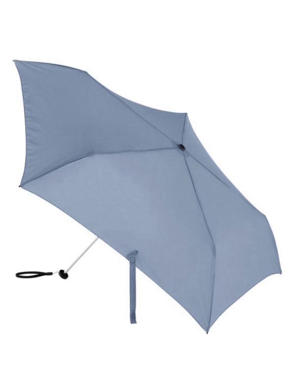 MUJI Foldable Umbrella Lightweight Compact Smoky Blue UPF50+ Rain & Sun Parasol